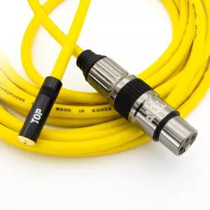 HDTOP 국산 3.5 스테레오 TO XLR 암암 케이블 옐로우 20M HT-TP2492
