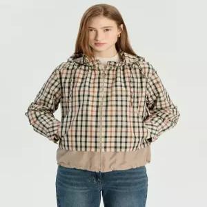 닥스 여성 26FW [백화점BEST] 베이지 체크배색 블루종 점퍼 DLJU6D815I2