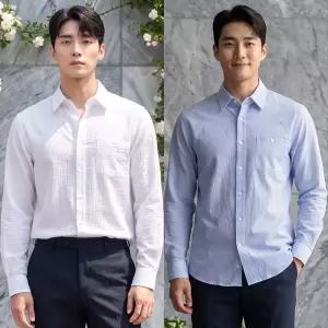 쟌피엘 시어서커 냉감 긴팔셔츠 봄여름 남방 와이셔츠 434190