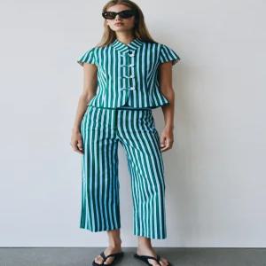 ZARA 알라마르 스트라이프 탑 - 멀티컬러 2771/151/330