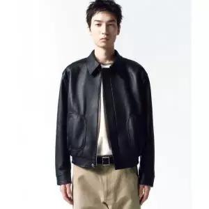 인사일런스 INSILENCE 고트 스킨 파이핑 레더 자켓 BLACK IM2F2JK25BK 159589