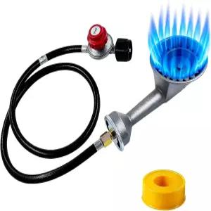 20 PSI 조절 가능한 조절기와 4FT 호스가 장착된 MCAMPAS 고압 주철 프로판 버너 헤드 터크 튀르키예 헤비