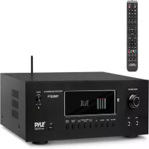 Pyle 1000W 블루투스 홈 시어터 수신기 - 4K 울트라 HD 3D 비디오 및 블루레이 패스스루 지원