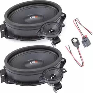 PowerBass OE69C-GM2-6 x9 2옴 직접 장착 GMC OEM 구성 요소 스피커 키트 / 80Wms - 160Wmax 쌍과 호환됨
