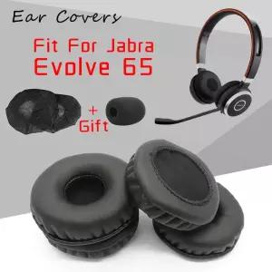 헤드셋스펀지 이어폼 Jabra Evolve 65 헤드폰 이어 패드 교체 헤드셋 PU 가죽 스폰지 폼