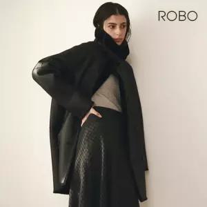 온플 로보 25FW 리버시블 넥벨트 더블 하프 무스탕