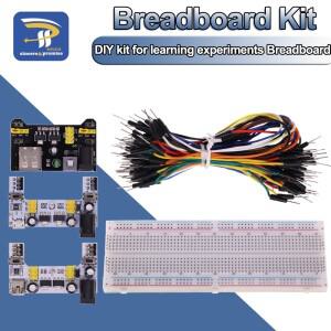 MB-102 브레드보드 830 포인트 무납땜 PCB 보드  개발 듀폰 라인 DIY 키트 아두이노 실험실용