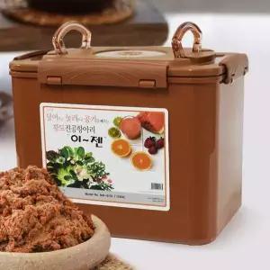 진공항아리 사각 밀폐용기 반찬통 17리터 황토