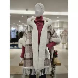 [포커스] 캐시미어 체크 판쵸 FW3L7CT0413