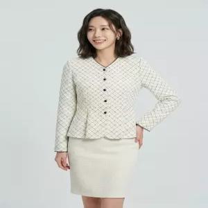 꼼빠니아체크 페플럼 블라우스CU24RB5002519A