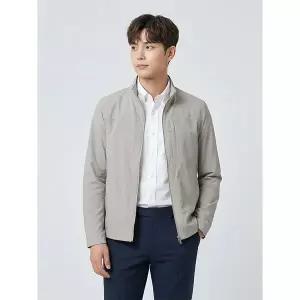[하프클럽/BY파크랜드]베이지 스트레치 면혼방 점퍼-M1JJ2210953A