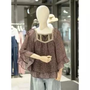 이월수량 써스데이아일랜드 벨벳믹스 스퀘어넥 블라우스 T256MBL147W 2809722