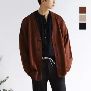 남성 간절기 기본 브이넥 V넥 니트 가디건 카디건