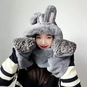 [셀러허브 패션]일체형 후드 머플러 그레이 부드러운 넥워머 (51840771)