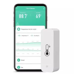 WiFi 습도 온도 모니터 원격 모니터링 및 알림이 가능한 스마트 습도계 온도계 TUYA 앱이 탑재된 고정밀