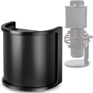 YOUSHARES QuadCast 마이크 팝 필터 - HyperX S USB 게이밍 호환되는 윈드스크린 마스크 쉴드