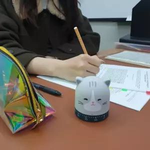 아날로그 태엽 쿠킹 타이머 고양이 주방