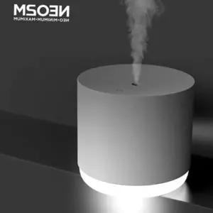 충전식 무선 LED 가습기 원터치 원통형 초음파 가습기