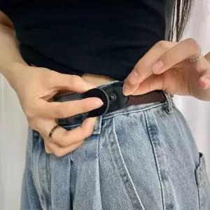 [제이큐]버클없는 노버클 탄성 밴딩벨트 프리 늘어나는 벨트 브라운 패션