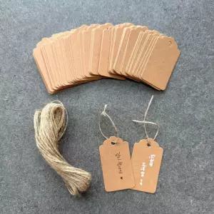 크라프트 무지 라벨택 100P 마끈세트