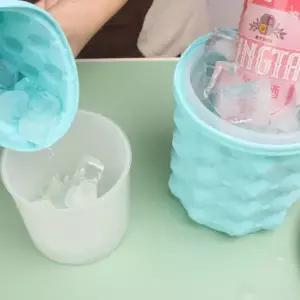 아이스 버킷 실리콘 얼음 쿨 맥주 피크닉 덮개 S