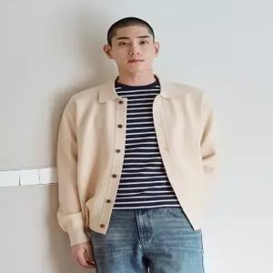 [모다아울렛][애드호크]남성 루즈핏 버튼다운 칼라 카디건(HA3GD01)-1_US