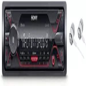 이어버드와 함께 번들로 제공되는 소니 DSX-A410BT 싱글 딘 블루투스 프론트 USB AUX 카 스테레오 디지털