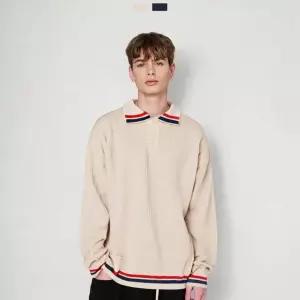 남자 세미오버핏 카라 니트 스웨터 남친룩 출근룩