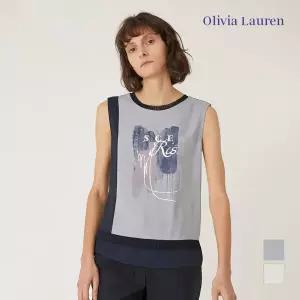 [OLIVIA LAUREN] 프린트 민소매 티셔츠_VOCANYM5251