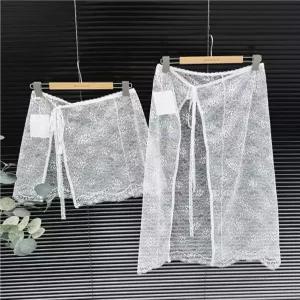 망사 레이스 시스루 랩스커트 레이어드 스커트 패션 롱스커트