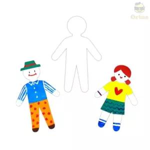 오리네 모양종이 사람 사람모양종이