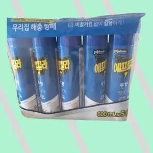 [셀러허브][에스씨존슨코리아(유)] 에프킬라 에어로졸 무향 600ml 5개 뿌리는 가정용 살 (S51567516)