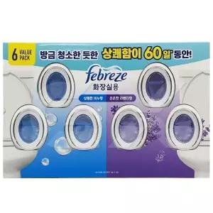 페브리즈 화장실용 비치형 6ml 6개입 신제품 더블액션
