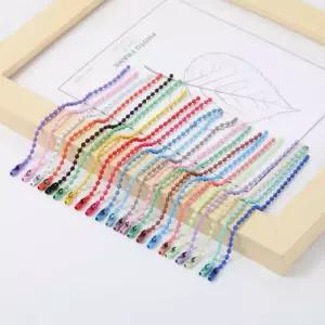 컬러 군번줄 1P 볼체인 12cm 키링 열쇠고리 공예 부자재