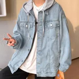 남자 봄옷 데님자켓 후드 탈부착 캐주얼 청자켓 코디 [BYS18922]