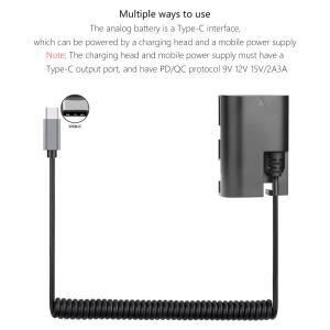 USB C-LP-E6 Canon EOS 5D 6D 7D 90D 80D Mark II IV R R5C 용 더미 배터리 DC 전원 어댑터