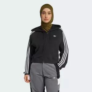 아디다스 ADIDAS 아디컬러 3 스트라이프 숏 지퍼 후디 JX5280