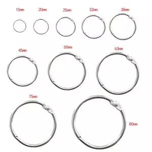 고품질 2/3/5/10Pcs 금속 링 바인더 15 - 80mm DIY 앨범 루스 책 고리 오프닝 사무실 바인딩 Supplie 사진