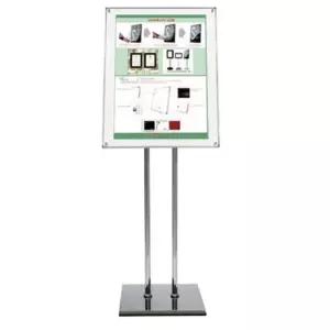 포스터 자석액자 스탠드(APS-1400CP) A2 크롬 백색펄 [BQV79153]