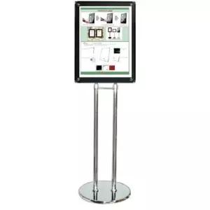포스터 자석액자 스탠드(APS-1100CP) A2 크롬 흑색펄 [BCE79553]