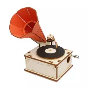 IKWFKIXMH JMds 영공방 만들기 DIY 수동 축음기 YM86220 키트 완구 방학숙제 오르골 모형 조립