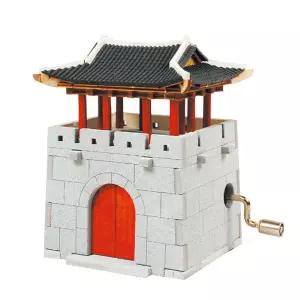 IKWFKIXMS JMds 영공방 만들기 DIY 수동 성문 YM86216 키트 완구 방학숙제 오르골 모형 조립