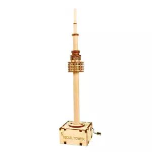 IKWFKIXMT JMds 영공방 만들기 DIY 수동 서울타워 YM86210 키트 완구 방학숙제 오르골 모형 조립