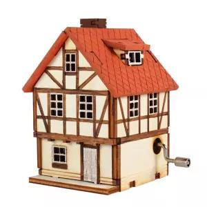 IKWFKIXMU JMds 영공방 만들기 DIY 수동 독일집 YM8625 키트 완구 방학숙제 오르골 모형 조립