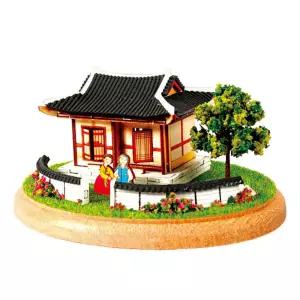 IKWFKIXOS JMds 영공방 미니하우스 디오라마 기와집 YM984 키트 완구 방학숙제 모형 조립