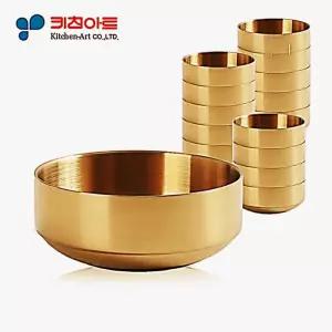 15세트 물김치탕기 제사 학교 티타늄 금상첨화 이중 방자 키친아트 죽그릇 유기 관공서