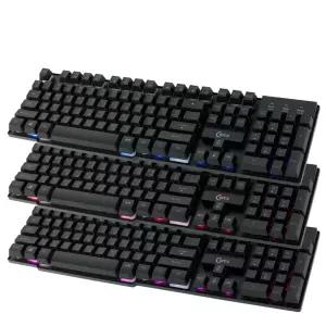 USB LED 저소음 게이밍 키보드 생활방수 게임용 PC방