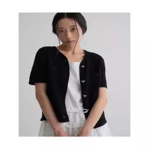 에잇세컨즈 반팔 트위드 니트재킷 블랙 35645AWMH5 6281333