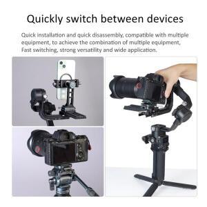 범용 아르카 퀵 릴리즈 시스템 플레이트 클램프 1/4'' 3/8' 스위치 키트 DSLR 카메라 짐벌 삼각대 지윤 스