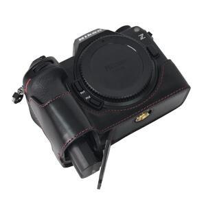Nikon Z6III Z63 Mark 하단 커버배터리 오프닝 포함용 PU 가죽 팜 프린트 카메라 하프 바디 케이스